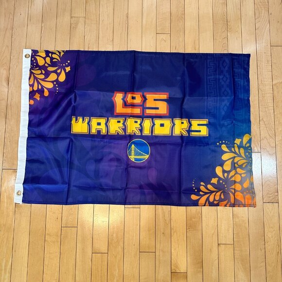 GSW Golden State Warriors 2023-2024 Los Warriors Game Day Flag - Picture 2 of 7
